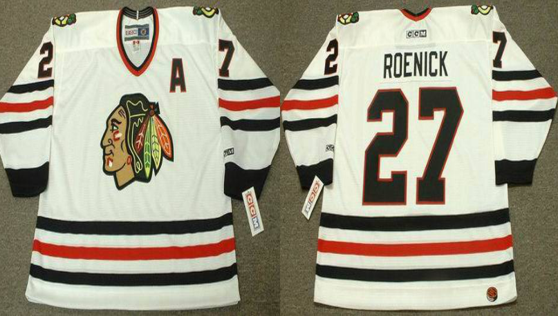 2019 Men Chicago Blackhawks 27 Roenick white CCM NHL jerseys